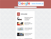 Tablet Screenshot of fanster.pl